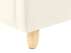 Best Łóżko dziecięce Chmurka Welur BELLEVUE 90 x 200 cm Jasnobeżowy Dzieci Wszystkie Meble I Akcesoria Dziecięce|Łóżka Tapicerowane