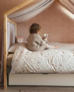 Sale Łóżko dziecięce Domek Drewno sosnowe ORGEVAL 90 x 200 cm ze schowkiem Szary Dzieci Łóżka Drewniane|Wszystkie Meble I Akcesoria Dziecięce