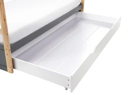 Sale Łóżko dziecięce Domek Drewno sosnowe ORGEVAL 90 x 200 cm ze schowkiem Szary Dzieci Łóżka Drewniane|Wszystkie Meble I Akcesoria Dziecięce