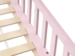 Łóżko dziecięce Domek Drewno sosnowe COSSAYE 90 x 200 cm Pastelowy róż Dzieci Łóżka Drewniane|Wszystkie Meble I Akcesoria Dziecięce