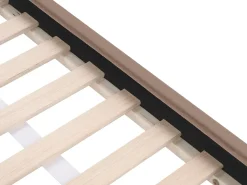 Outlet Łóżko dziecięce Domek Welur KERVAN 90 x 200 cm Jasnobrązowy Dzieci Wszystkie Meble I Akcesoria Dziecięce|Łóżka Tapicerowane