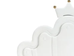 Online Łóżko dziecięce Korona Welur RUBIAN 90 x 200 cm Z LED Biały Dzieci Wszystkie Meble I Akcesoria Dziecięce|Łóżka Tapicerowane