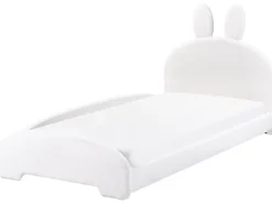 Online Łóżko dziecięce Królik Boucle PERROS 90 x 200 cm Złamana biel Dzieci Wszystkie Meble I Akcesoria Dziecięce|Łóżka Tapicerowane