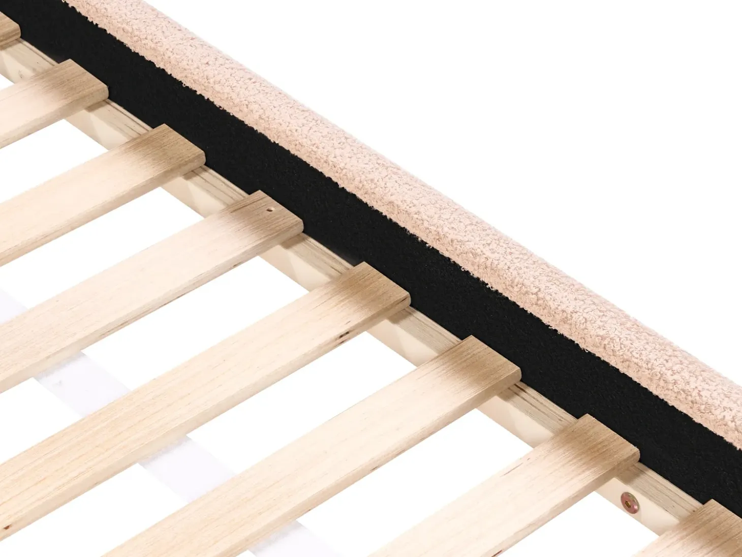 Łóżko dziecięce Królik Boucle PERROS 90 x 200 cm Dzieci Wszystkie Meble I Akcesoria Dziecięce|Łóżka Tapicerowane