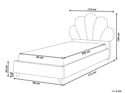 Clearance Łóżko dziecięce Muszla Welur NEULISE 90 x 200 cm Różowy Dzieci Wszystkie Meble I Akcesoria Dziecięce|Łóżka Tapicerowane
