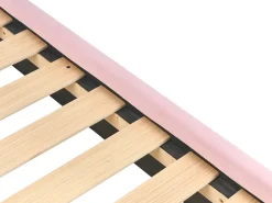Clearance Łóżko dziecięce Muszla Welur NEULISE 90 x 200 cm Różowy Dzieci Wszystkie Meble I Akcesoria Dziecięce|Łóżka Tapicerowane