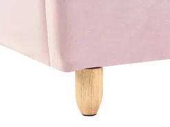 Clearance Łóżko dziecięce Muszla Welur NEULISE 90 x 200 cm Różowy Dzieci Wszystkie Meble I Akcesoria Dziecięce|Łóżka Tapicerowane