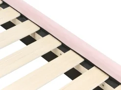 Hot Łóżko dziecięce Tęcza Welur LANDEILLAU 90 x 200 cm Różowy Dzieci Wszystkie Meble I Akcesoria Dziecięce|Łóżka Tapicerowane