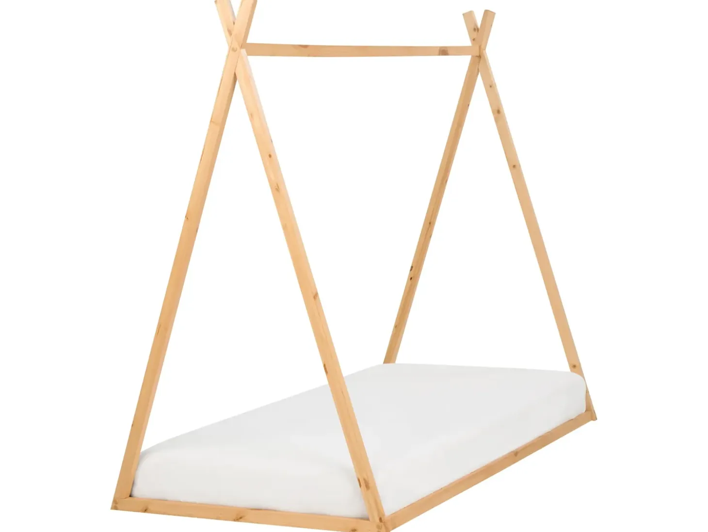 Outlet Łóżko dziecięce Tipi Drewno sosnowe SAURAT 90 x 200 cm Jasno Dzieci Łóżka Drewniane|Wszystkie Meble I Akcesoria Dziecięce