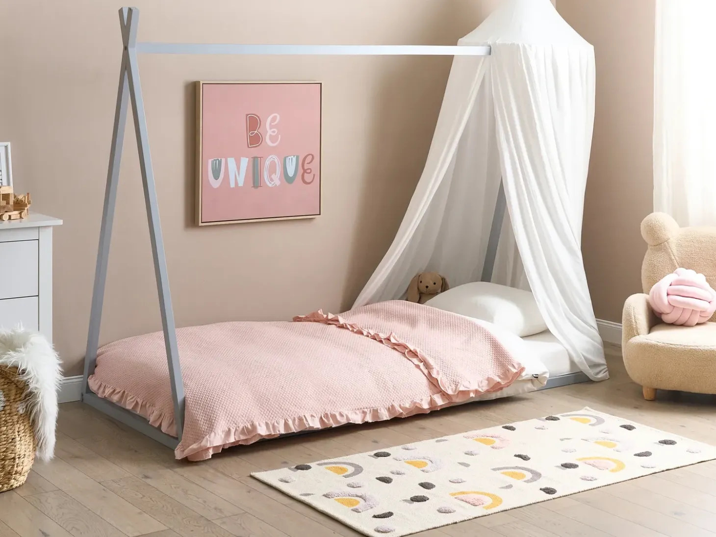 Clearance Łóżko dziecięce Tipi Drewno sosnowe SAURAT 90 x 200 cm Dzieci Łóżka Drewniane|Wszystkie Meble I Akcesoria Dziecięce