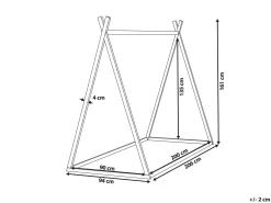 Clearance Łóżko dziecięce Tipi Drewno sosnowe SAURAT 90 x 200 cm Dzieci Łóżka Drewniane|Wszystkie Meble I Akcesoria Dziecięce