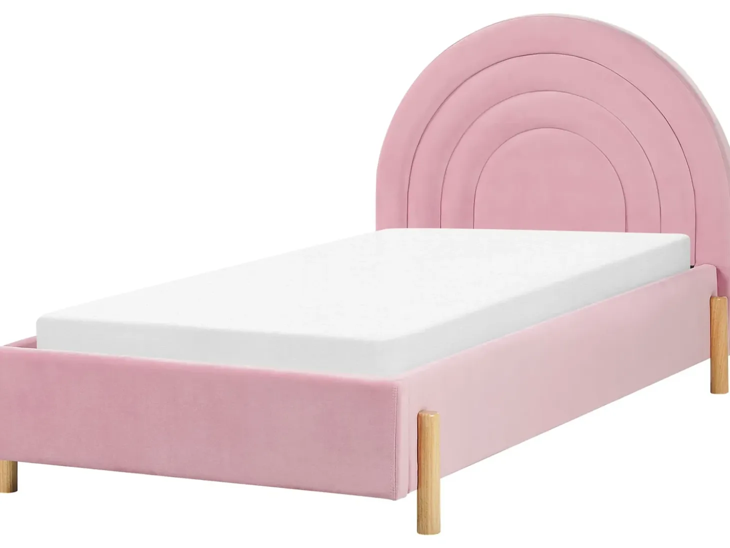 Best Welur ANET 90 x 200 cm Różowy Dzieci Wszystkie Meble I Akcesoria Dziecięce|Łóżka Tapicerowane