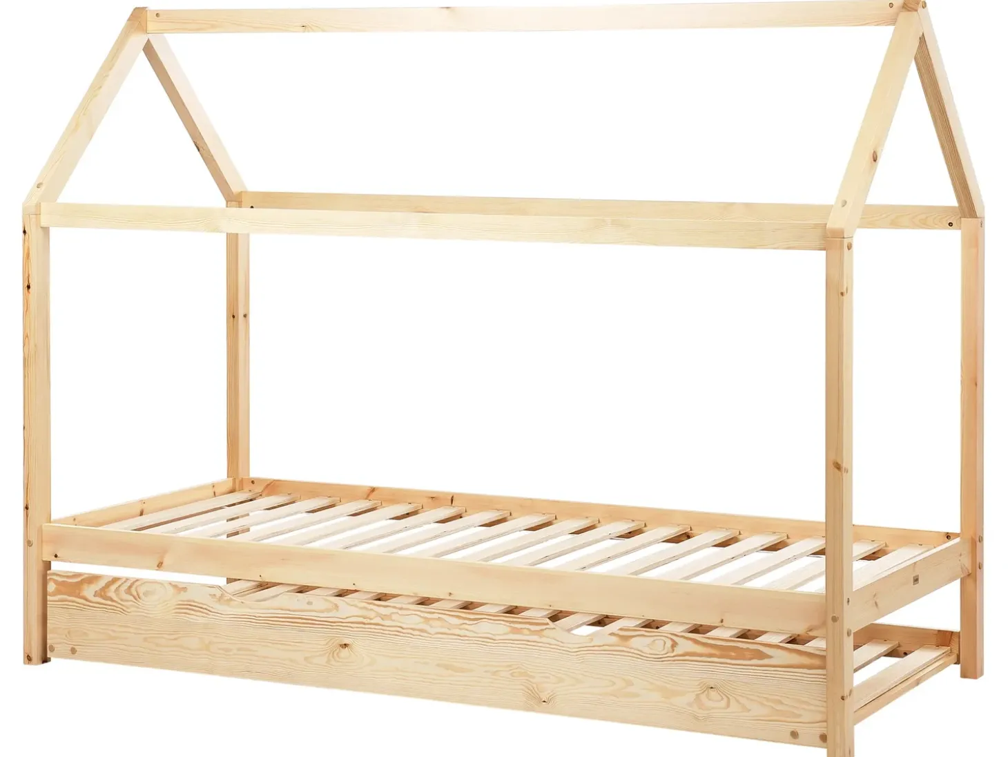 Clearance Łóżko dziecięce wysuwane Drewno sosnowe CRILLON 90 x 200 cm Jasno Dzieci Łóżka Wysuwane I Dzienne|Łóżka Drewniane