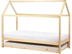 Clearance Łóżko dziecięce wysuwane Drewno sosnowe CRILLON 90 x 200 cm Jasno Dzieci Łóżka Wysuwane I Dzienne|Łóżka Drewniane