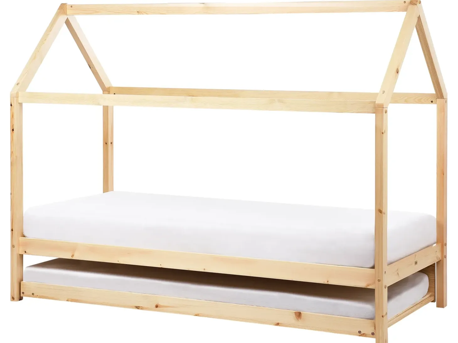 Clearance Łóżko dziecięce wysuwane Drewno sosnowe CRILLON 90 x 200 cm Jasno Dzieci Łóżka Wysuwane I Dzienne|Łóżka Drewniane