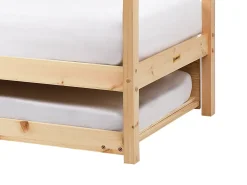 Clearance Łóżko dziecięce wysuwane Drewno sosnowe CRILLON 90 x 200 cm Jasno Dzieci Łóżka Wysuwane I Dzienne|Łóżka Drewniane