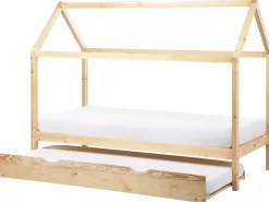 Clearance Łóżko dziecięce wysuwane Drewno sosnowe CRILLON 90 x 200 cm Jasno Dzieci Łóżka Wysuwane I Dzienne|Łóżka Drewniane