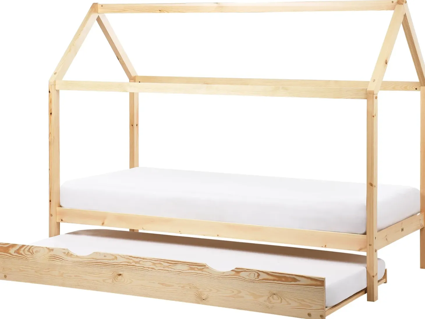 Clearance Łóżko dziecięce wysuwane Drewno sosnowe CRILLON 90 x 200 cm Jasno Dzieci Łóżka Wysuwane I Dzienne|Łóżka Drewniane