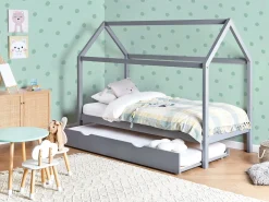 Outlet Łóżko dziecięce wysuwane Drewno sosnowe CRILLON 90 x 200 cm Dzieci Łóżka Wysuwane I Dzienne|Łóżka Drewniane
