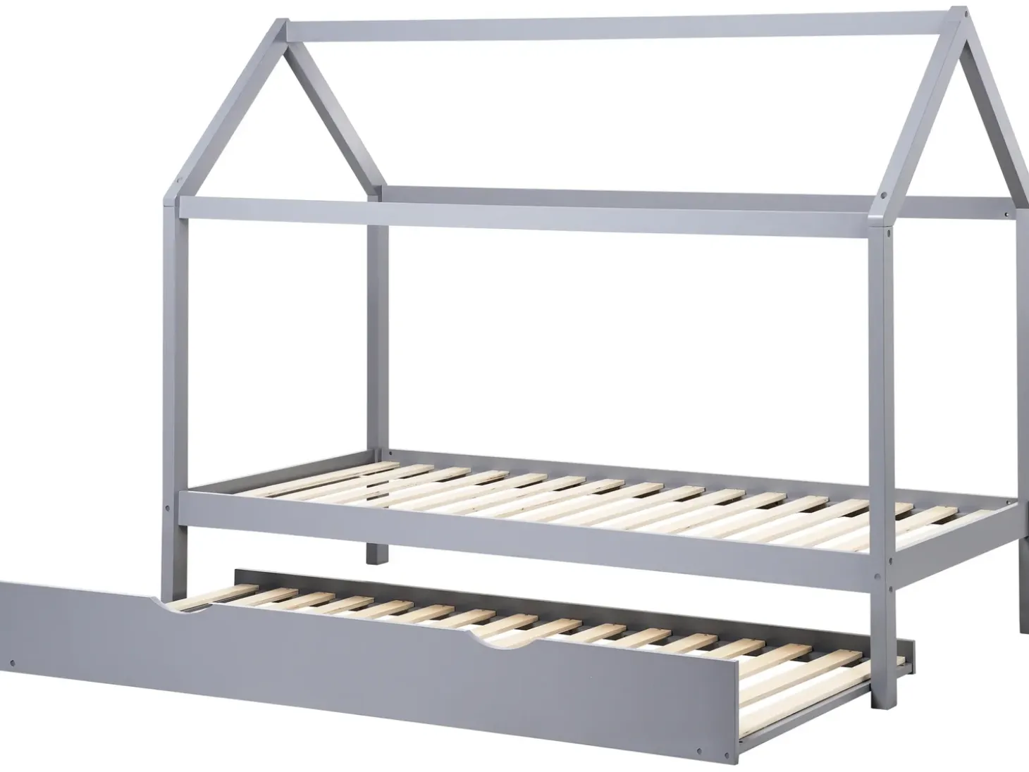 Outlet Łóżko dziecięce wysuwane Drewno sosnowe CRILLON 90 x 200 cm Dzieci Łóżka Wysuwane I Dzienne|Łóżka Drewniane