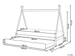 Sale Łóżko dziecięce wysuwane Drewno sosnowe TALMONTIERS 90 x 200 cm Dzieci Łóżka Wysuwane I Dzienne|Łóżka Drewniane