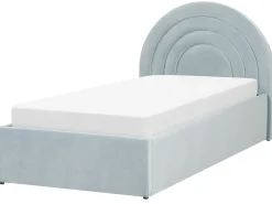 Clearance ANET Welur Błękitny 90 x 200 cm Dzieci Łóżka Z Pojemnikiem|Wszystkie Meble I Akcesoria Dziecięce