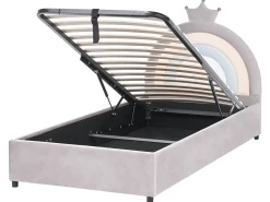 Discount Łóżko dziecięce z pojemnikiem GRISETOT Welur Szary 90 x 200 cm Dzieci Łóżka Z Pojemnikiem|Wszystkie Meble I Akcesoria Dziecięce