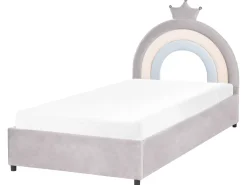 Discount Łóżko dziecięce z pojemnikiem GRISETOT Welur Szary 90 x 200 cm Dzieci Łóżka Z Pojemnikiem|Wszystkie Meble I Akcesoria Dziecięce