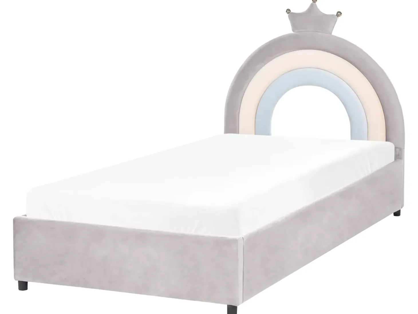 Discount Łóżko dziecięce z pojemnikiem GRISETOT Welur Szary 90 x 200 cm Dzieci Łóżka Z Pojemnikiem|Wszystkie Meble I Akcesoria Dziecięce