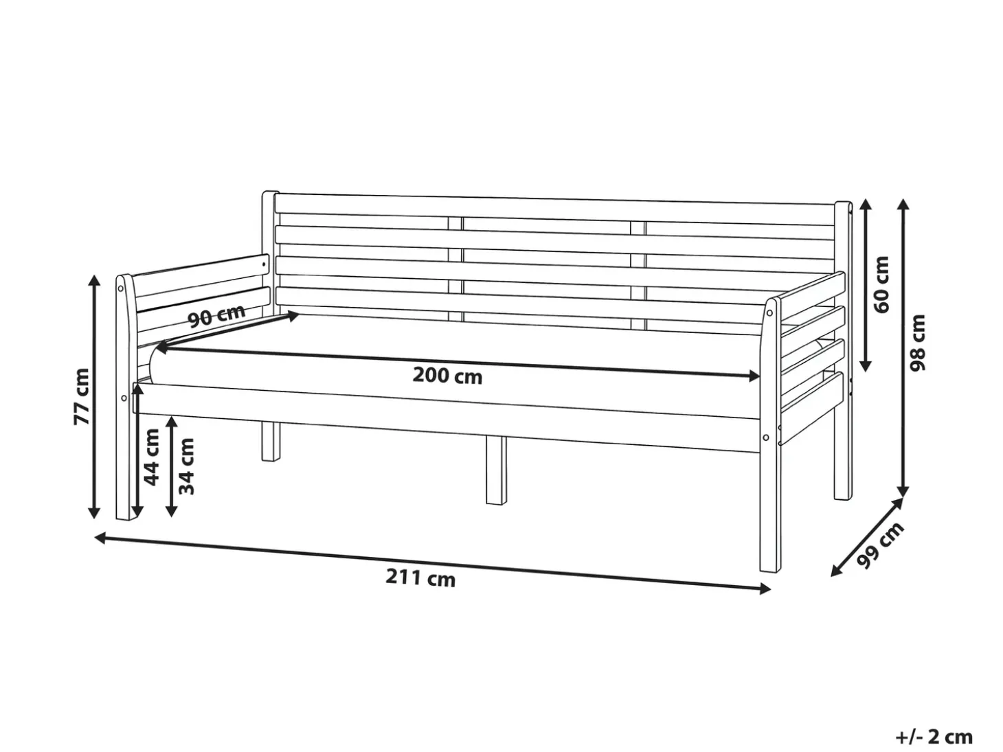 Online Łóżko dzienne Drewno THEZA 90 x 200 cm Dzieci Łóżka Wysuwane I Dzienne|Łóżka Drewniane