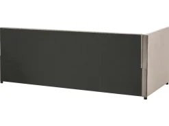 Clearance Łóżko dzienne Welur LISIEUX 90 x 200 cm Beżowoszary Łóżka Tapicerowane|Łóżka Wysuwane I Dzienne