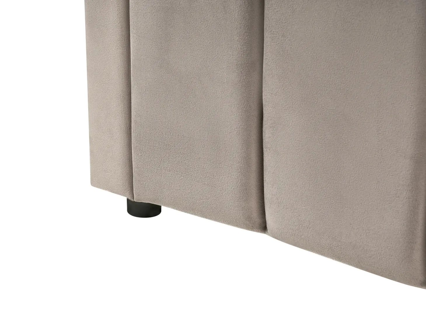 Clearance Łóżko dzienne Welur LISIEUX 90 x 200 cm Beżowoszary Łóżka Tapicerowane|Łóżka Wysuwane I Dzienne