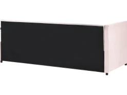 Hot Łóżko dzienne Welur LISIEUX 90 x 200 cm Pastelowy róż Łóżka Tapicerowane|Łóżka Wysuwane I Dzienne