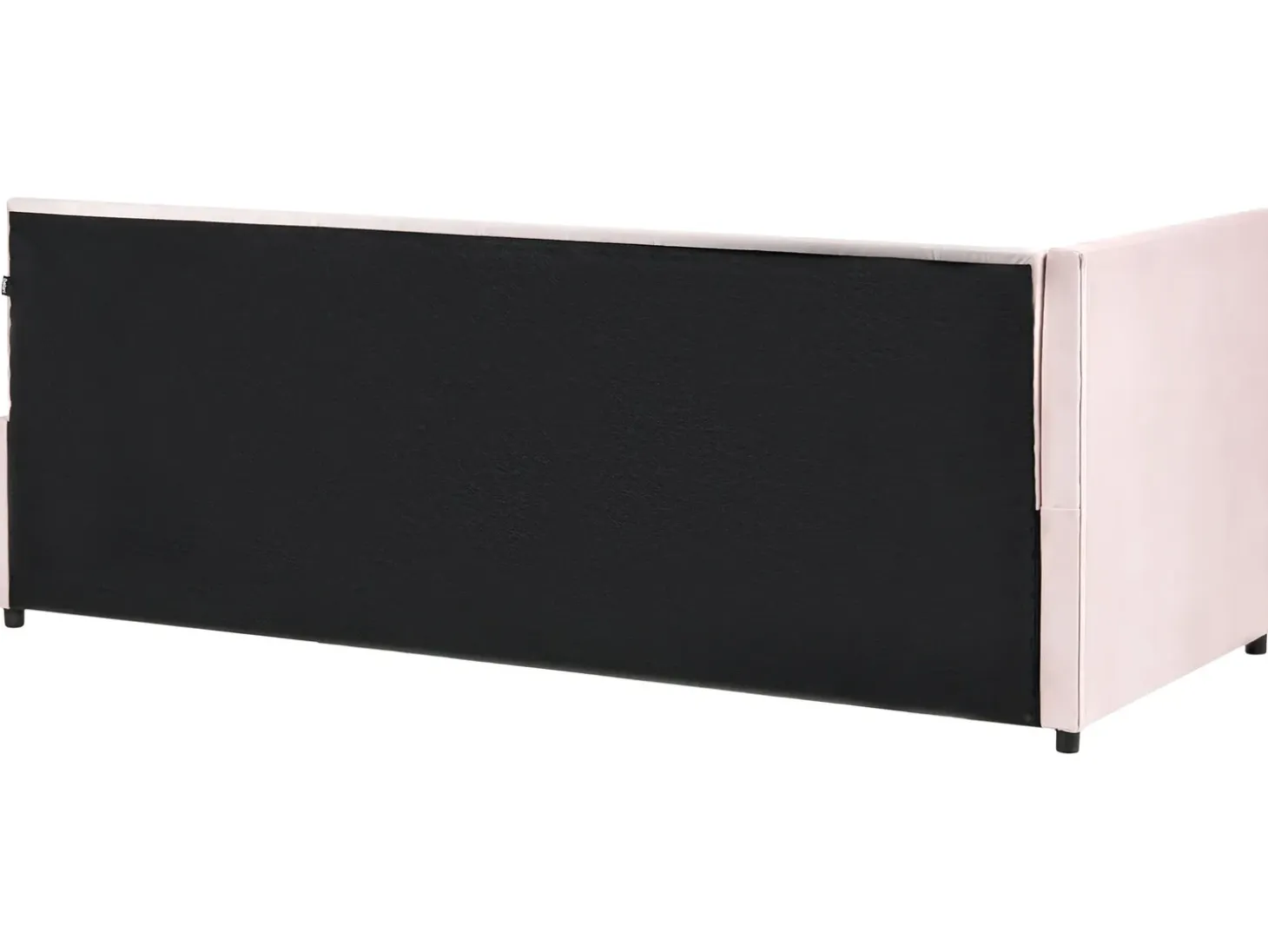 Hot Łóżko dzienne Welur LISIEUX 90 x 200 cm Pastelowy róż Łóżka Tapicerowane|Łóżka Wysuwane I Dzienne