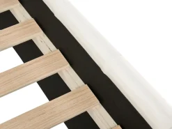 Hot Łóżko dzienne Welur LISIEUX 90 x 200 cm Złamana biel Łóżka Tapicerowane|Łóżka Wysuwane I Dzienne