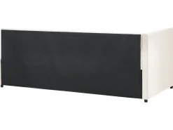 Hot Łóżko dzienne Welur LISIEUX 90 x 200 cm Złamana biel Łóżka Tapicerowane|Łóżka Wysuwane I Dzienne