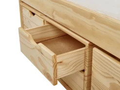 Online Łóżko dzienne z szufladami Drewno sosnowe ROYVILLE 90 x 200 cm Jasno Dzieci Łóżka Wysuwane I Dzienne|Łóżka Drewniane