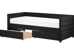 New Łóżko dzienne z szufladami MARRAY Welur 90 x 200 cm Łóżka Tapicerowane|Łóżka Z Pojemnikiem