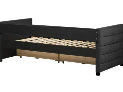 New Łóżko dzienne z szufladami MARRAY Welur 90 x 200 cm Łóżka Tapicerowane|Łóżka Z Pojemnikiem
