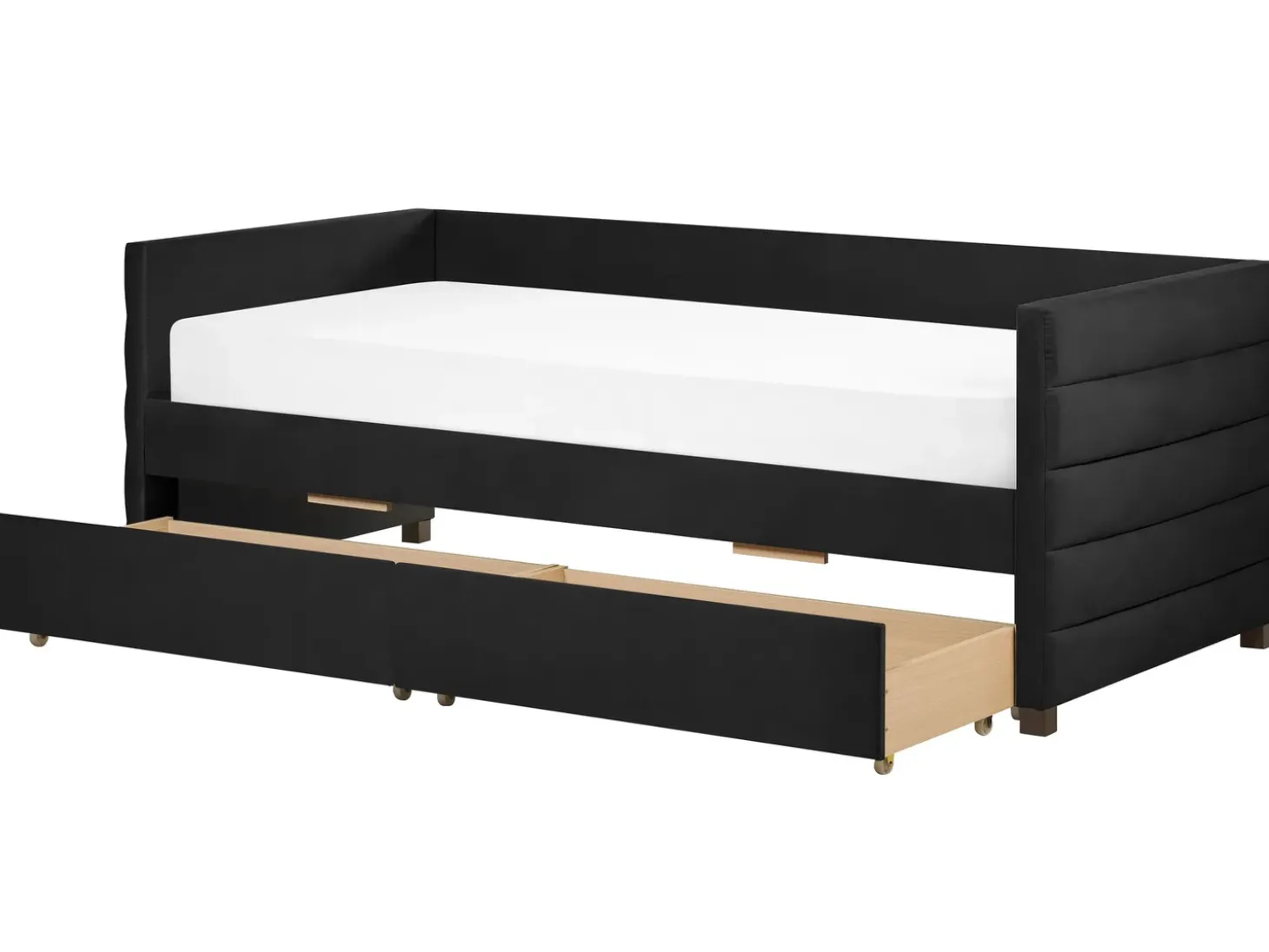 New Łóżko dzienne z szufladami MARRAY Welur 90 x 200 cm Łóżka Tapicerowane|Łóżka Z Pojemnikiem