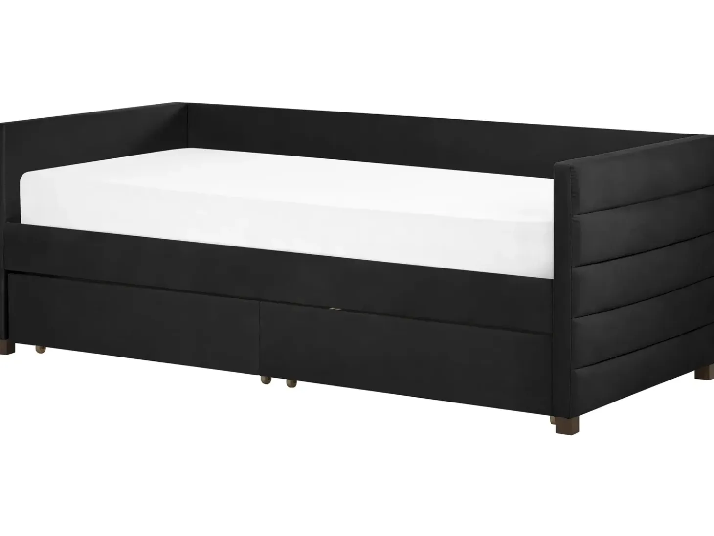 New Łóżko dzienne z szufladami MARRAY Welur 90 x 200 cm Łóżka Tapicerowane|Łóżka Z Pojemnikiem