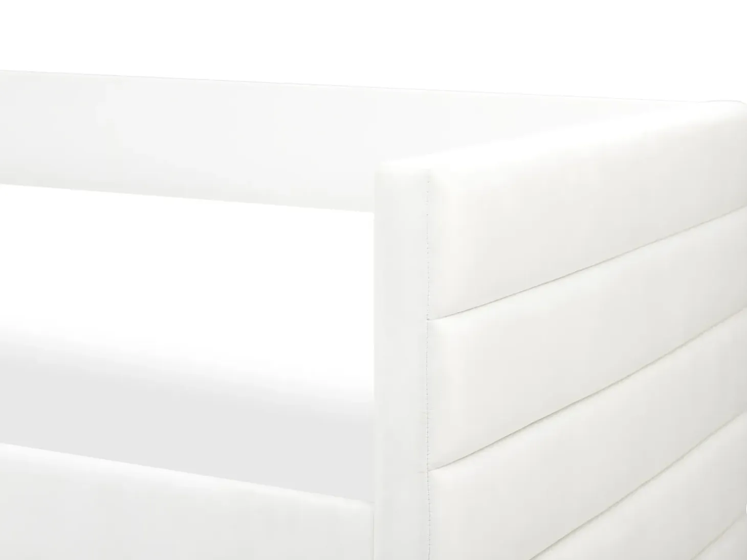 Discount Łóżko dzienne z szufladami MARRAY Welur Złamana biel 90 x 200 cm Łóżka Tapicerowane|Łóżka Z Pojemnikiem