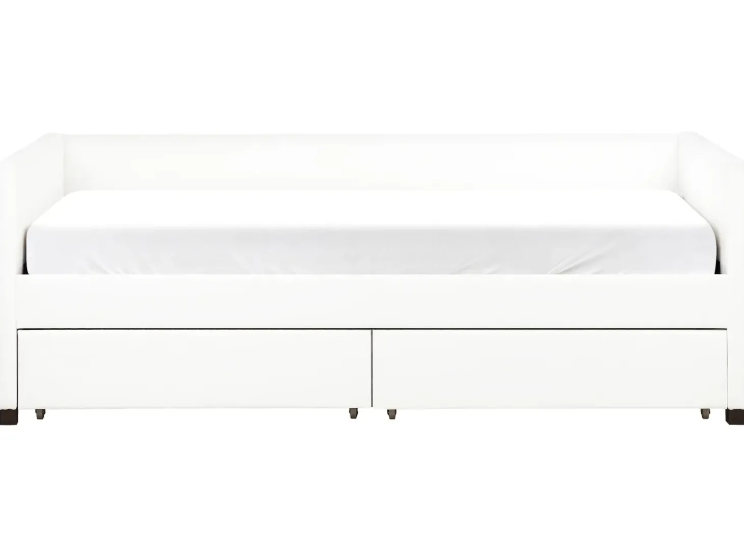 Discount Łóżko dzienne z szufladami MARRAY Welur Złamana biel 90 x 200 cm Łóżka Tapicerowane|Łóżka Z Pojemnikiem