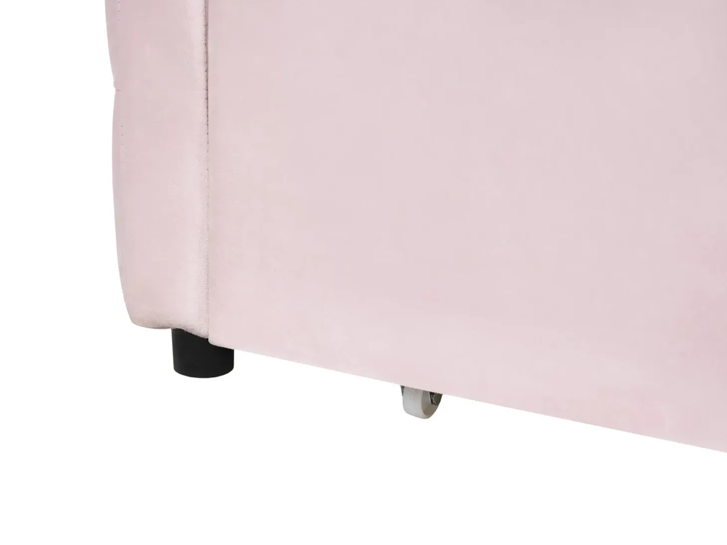 Outlet Łóżko dzienne z szufladami MARRAY Welur Pastelowy róż 90 x 200 cm Łóżka Tapicerowane|Łóżka Wysuwane I Dzienne