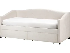 Discount Łóżko dzienne z szufladami VITTEL Jasno 90 x 200 cm Łóżka Tapicerowane|Łóżka Wysuwane I Dzienne