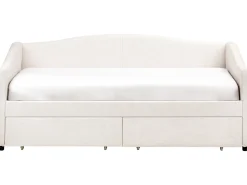 Discount Łóżko dzienne z szufladami VITTEL Jasno 90 x 200 cm Łóżka Tapicerowane|Łóżka Wysuwane I Dzienne