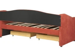 Online Łóżko dzienne z szufladami VITTEL 90 x 200 cm Łóżka Tapicerowane|Łóżka Wysuwane I Dzienne