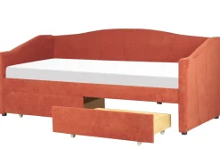 Online Łóżko dzienne z szufladami VITTEL 90 x 200 cm Łóżka Tapicerowane|Łóżka Wysuwane I Dzienne