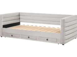 Hot Łóżko dzienne z szufladami Welur MEUDON 90 x 200 cm Dzieci Łóżka Wysuwane I Dzienne|Wszystkie Meble I Akcesoria Dziecięce