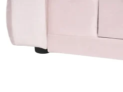 Discount Łóżko dzienne z szufladami Welur MEUDON 90 x 200 cm Pastelowy róż Dzieci Łóżka Wysuwane I Dzienne|Wszystkie Meble I Akcesoria Dziecięce